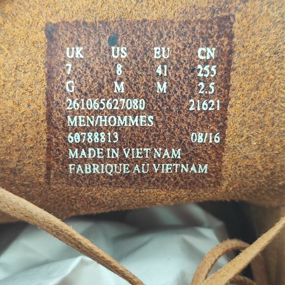 Clarks Men's Brown Beeswax Leather Ankle Boots Size 8 - Picture 10 of 11